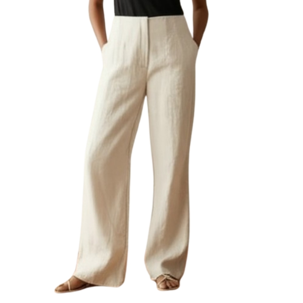 HOUSE OF HARLOW 1960 Wide Leg Linen Blend Pants